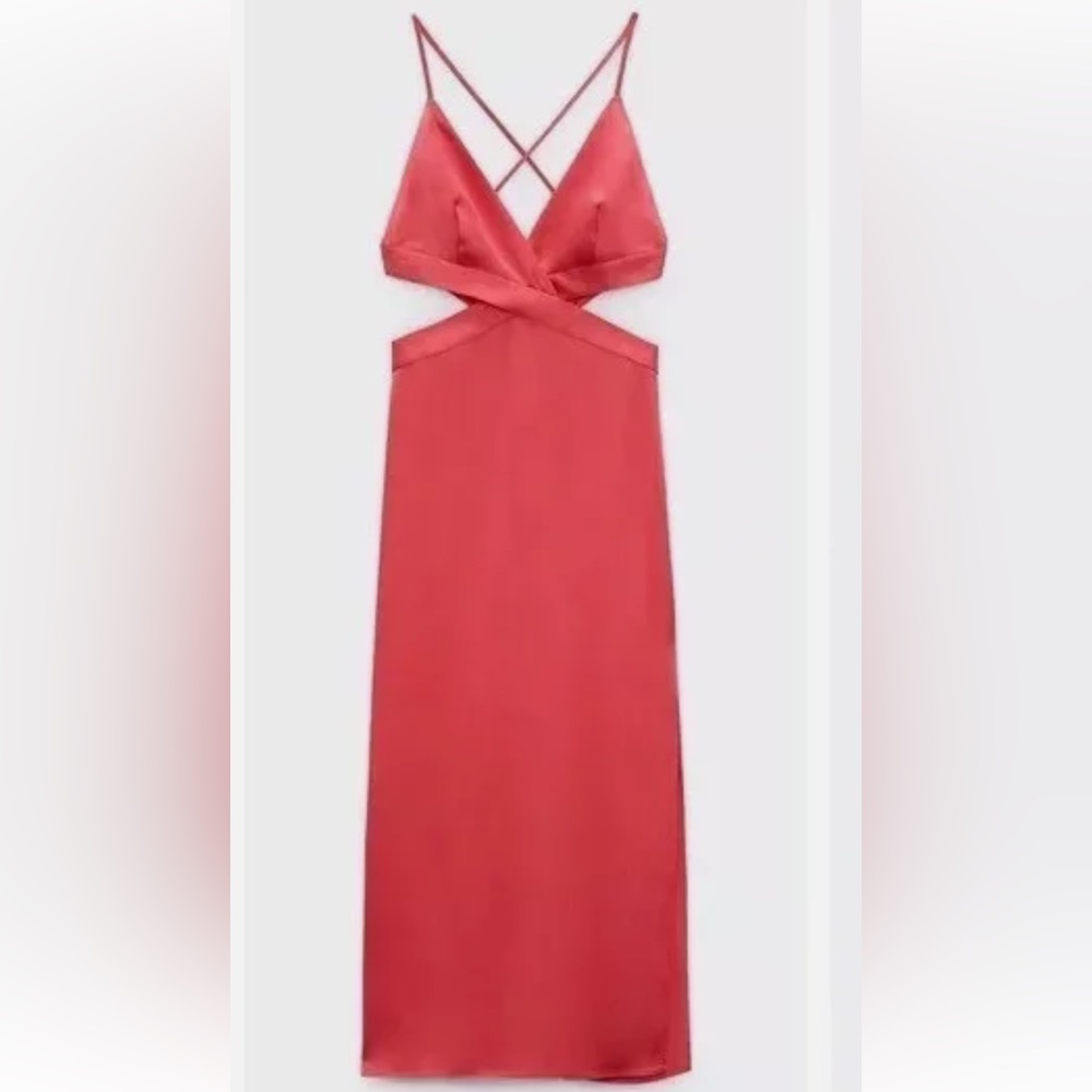 Zara Red Midi Dress